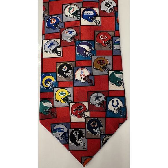 Vintage Men’s Team NFL Helmet Logo Silk Tie Made in USA - Picture 2 of 5